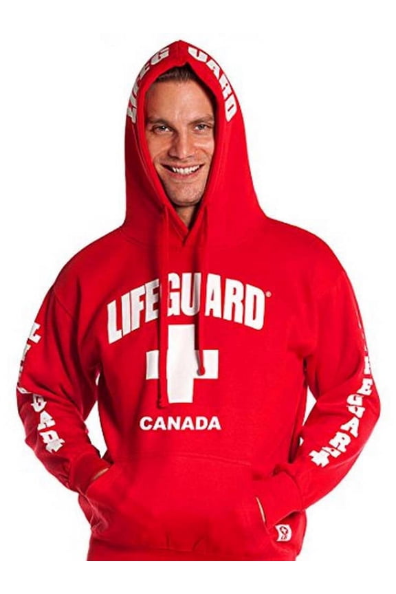 Official Guys Red Lifeguard Hoodie