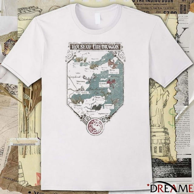 Official House Of The Dragon Map Tshirt