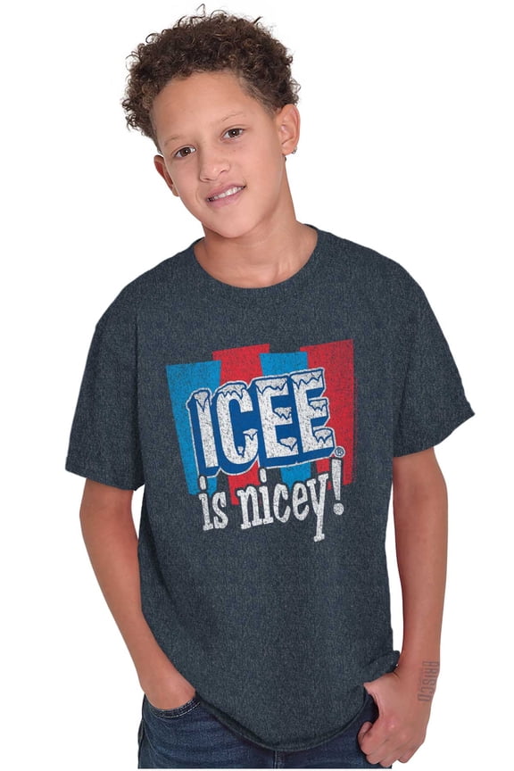Official Icee Is Nice Funny Logo Crewneck T Shirts Boy Girl Teen Brisco Brands L