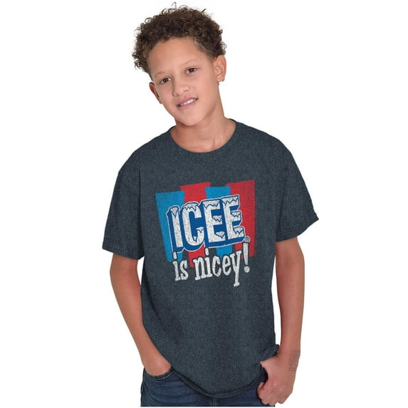 Official Icee Is Nice Funny Logo Crewneck T Shirts Boy Girl Teen Brisco Brands L