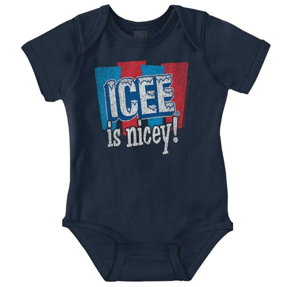 Official Icee Is Nice Funny Logo Romper Boys or Girls Infant Baby Brisco Brands 12M