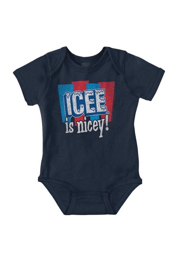 Official Icee Is Nice Funny Logo Romper Boys or Girls Infant Baby Brisco Brands NB
