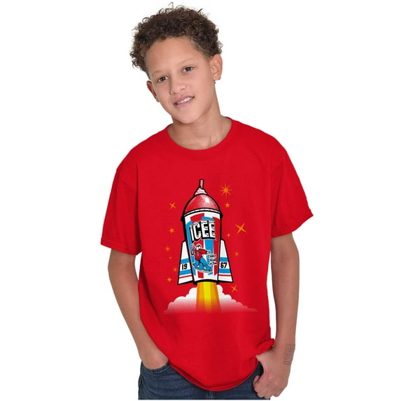 Official Icee Logo Rocket Crewneck T Shirts Boy Girl Teen Brisco Brands L