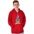 thumbnail image 1 of Official Icee Logo Rocket Unisex Plus Size Zip Hoodie Brisco Brands 2X, 1 of 5