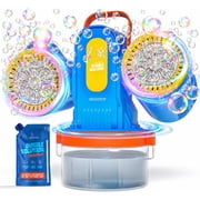 Croove Rechargeable Bubble Machine with USB Battery, Large Outdoor Blower