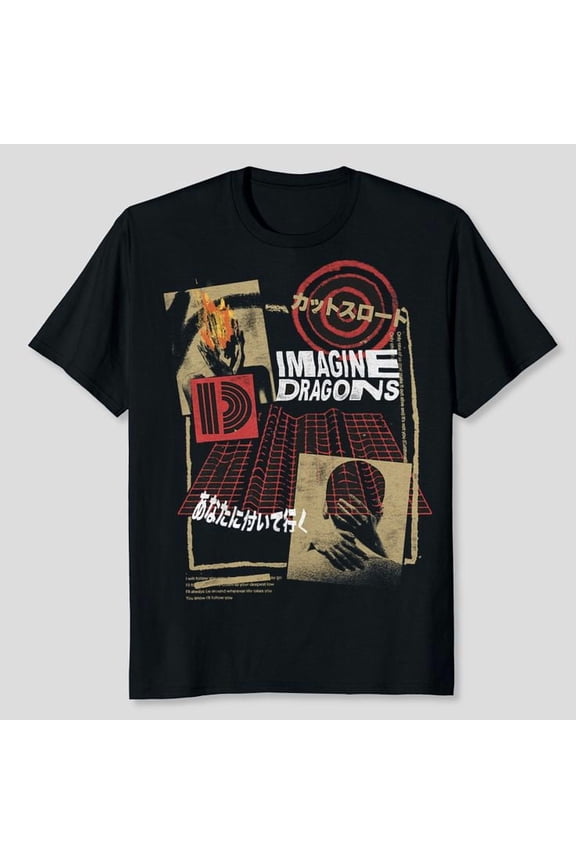 Official Imagine Dragons Exclusive Japanese Collage Graphic T-Shirt, Sizes S-5XL, Tbun