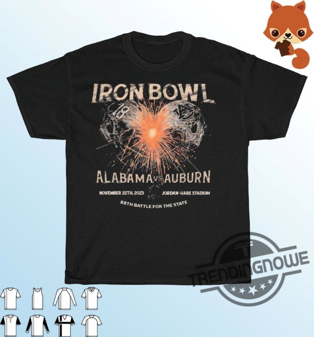 Official Iron Bowl 2023 Shirt Alabama Vs Auburn Battle For The Iron