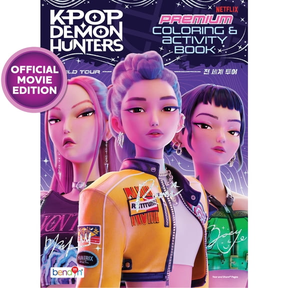 Official KPop Demon Hunters Activity Book - Exclusive Movie Edition Coloring, Design & Fan Book - Gifts for Tween Girls