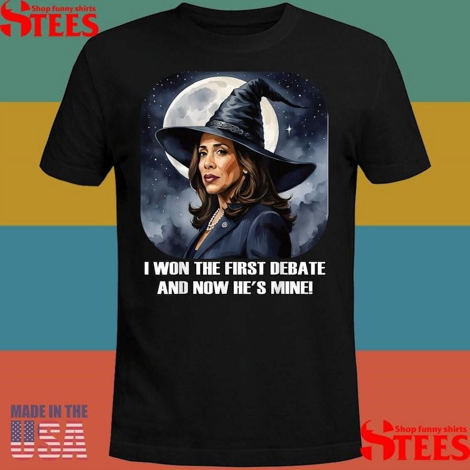 Official Kamala Harris Debate Election 2024 Won Witch Spell Tshirt