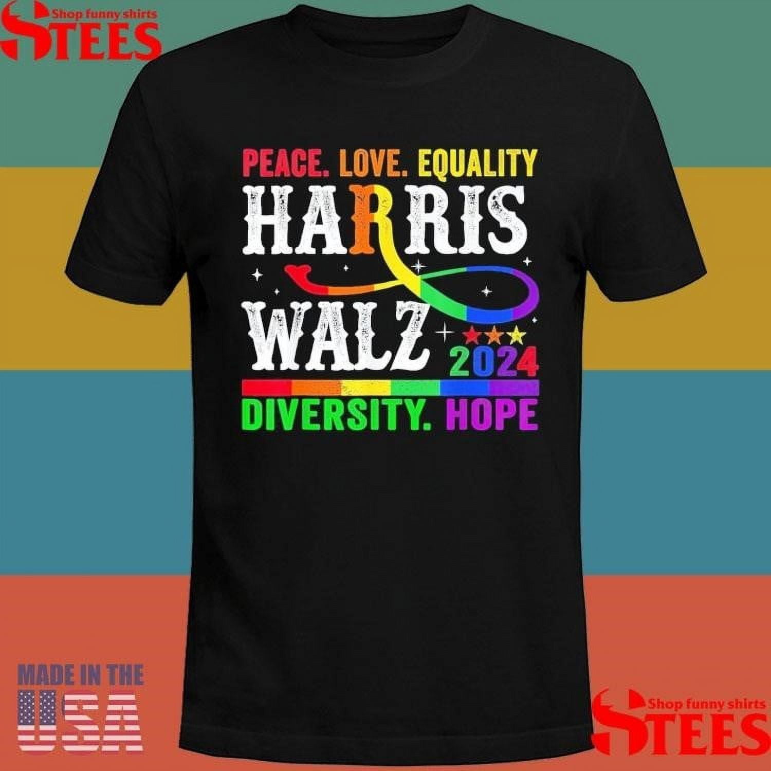 Official Kamala Harris Tim Walz 2024 Peace Lgbt Harris Walz Walz Shirt