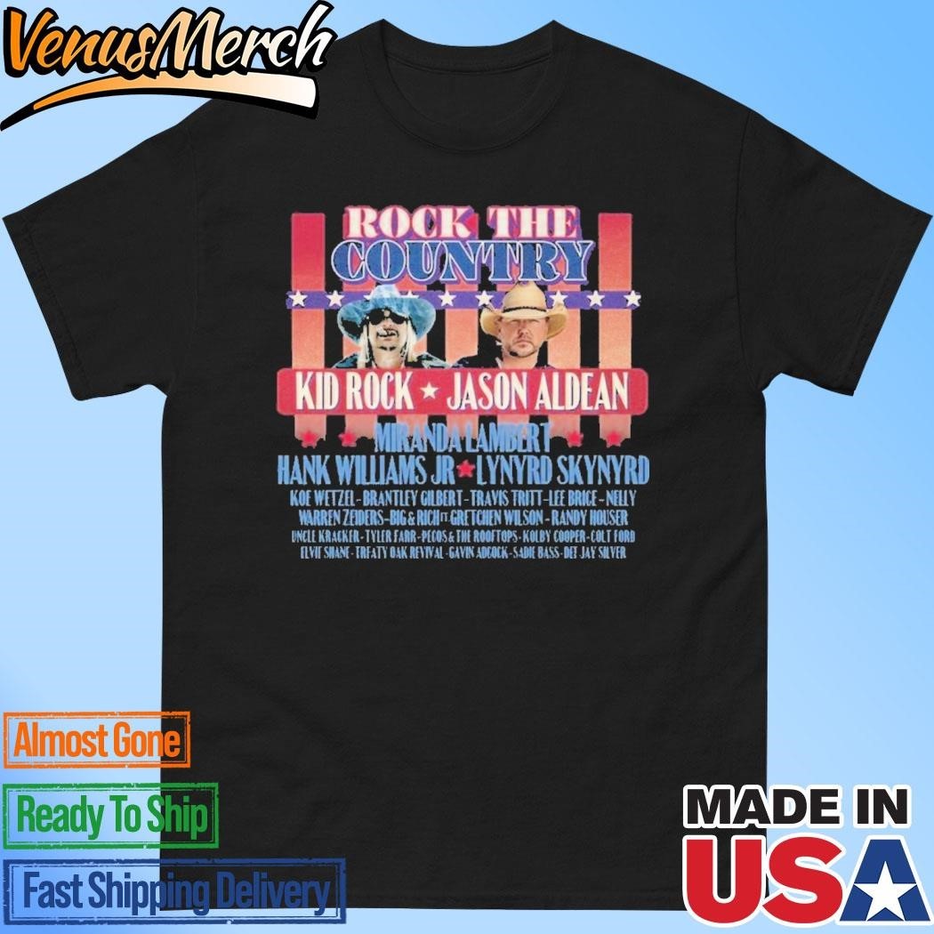 Official Kid Rock Jason Aldean Rock The Country Tour 2024 Tshirt