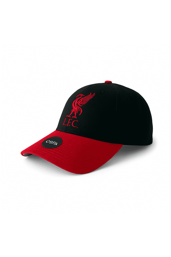 Official LFC Liverpool FC Two-Tone Adjustable Cap - Black & Red