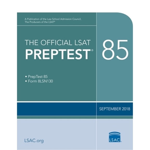 Pre-Owned The Official LSAT Preptest 85: (Sept. 2018 Lsat) (Paperback) 0999658018 9780999658017