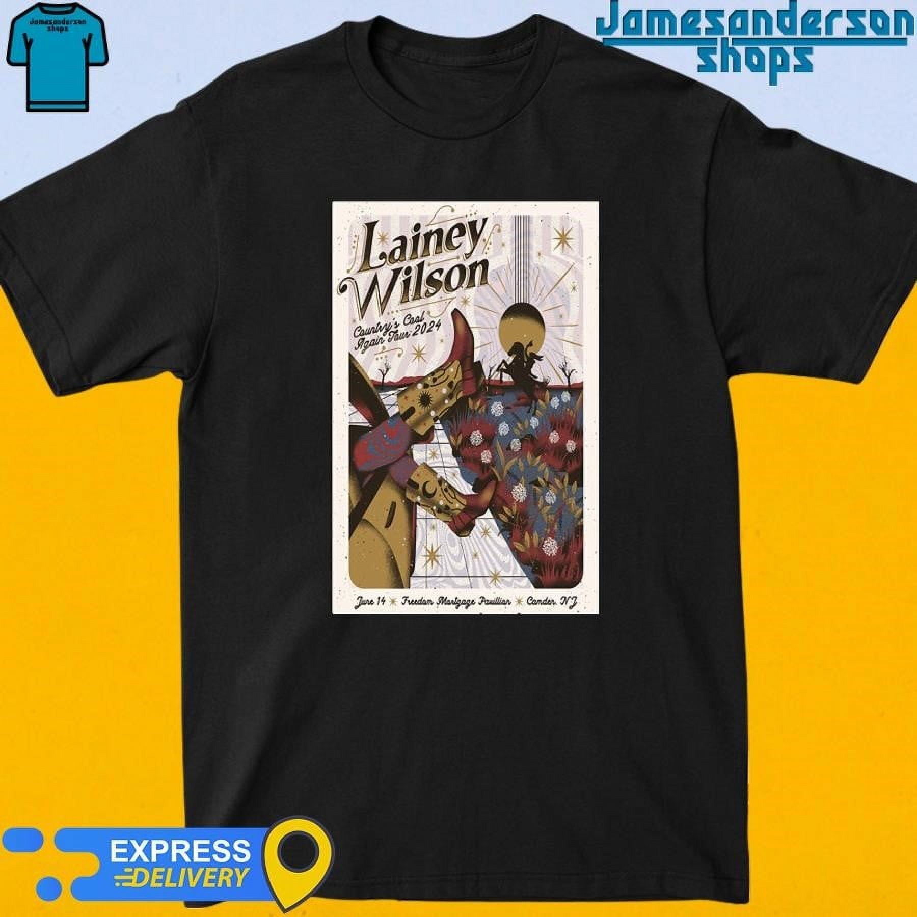 Official Lainey Wilson Freedom Mortgage Pavilion Camden Nj June 14 2024 Poster Shirt