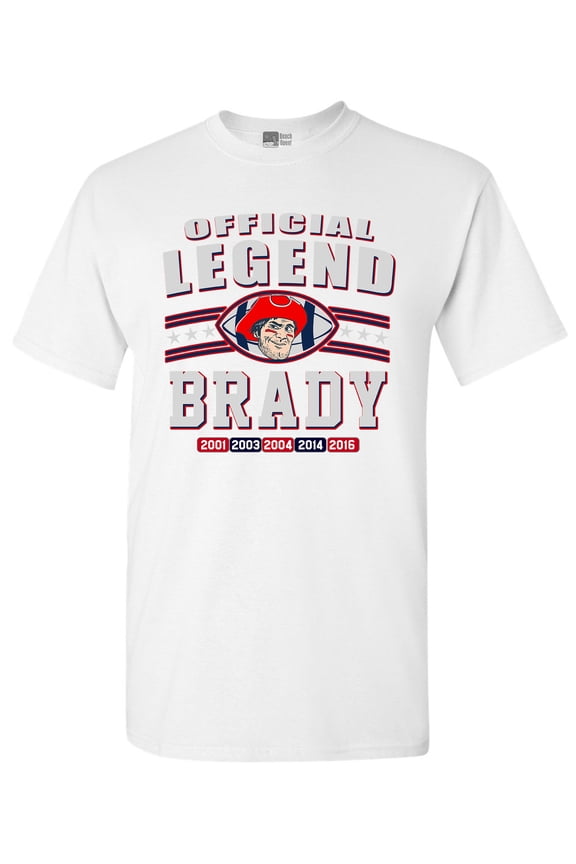 Official Legend Brady Football DT Adult T-Shirt Tee