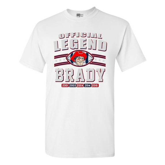 Official Legend Brady Football DT Adult T-Shirt Tee