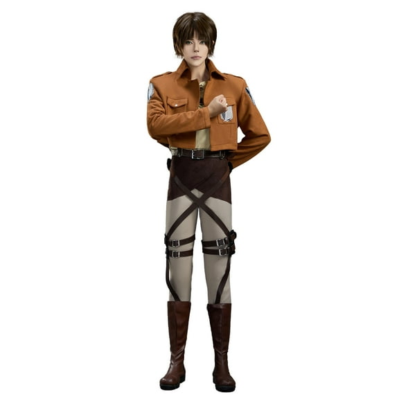 [Official Licensed] Attack on Titan Eren Jaeger Costume Full Set Survey Corps, L