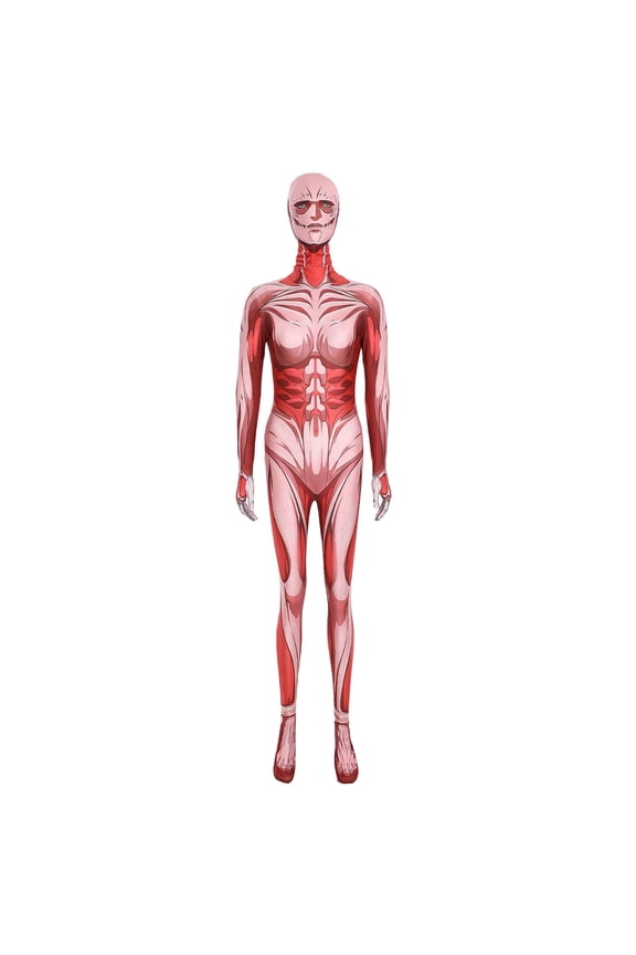 [Official Licensed] Attack on Titan Female Titan Costume Bodysuit for Halloween, L