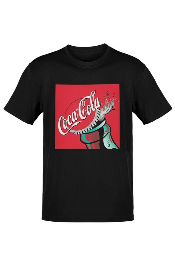 Official Licensed Coca-Cola Classic Cap Pop Graphic Design Men's T-shirt