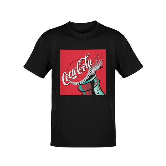 Official Licensed Coca-Cola Classic Cap Pop Graphic Design Men's T-shirt