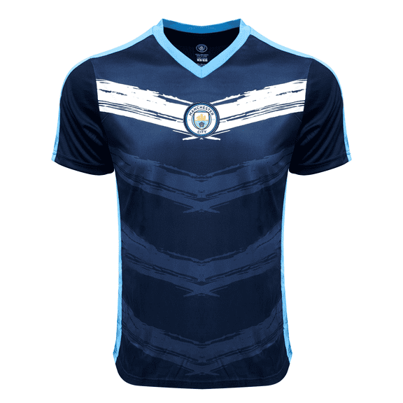 Icon Sports Man City Soccer Jersey, Navy Brushstroke, 100% Polyester, YS-XXL