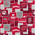 thumbnail image 1 of Official Licensed NCAA University of Wisconsin Argyle Boxes Fabric by the Yard, 1 of 3