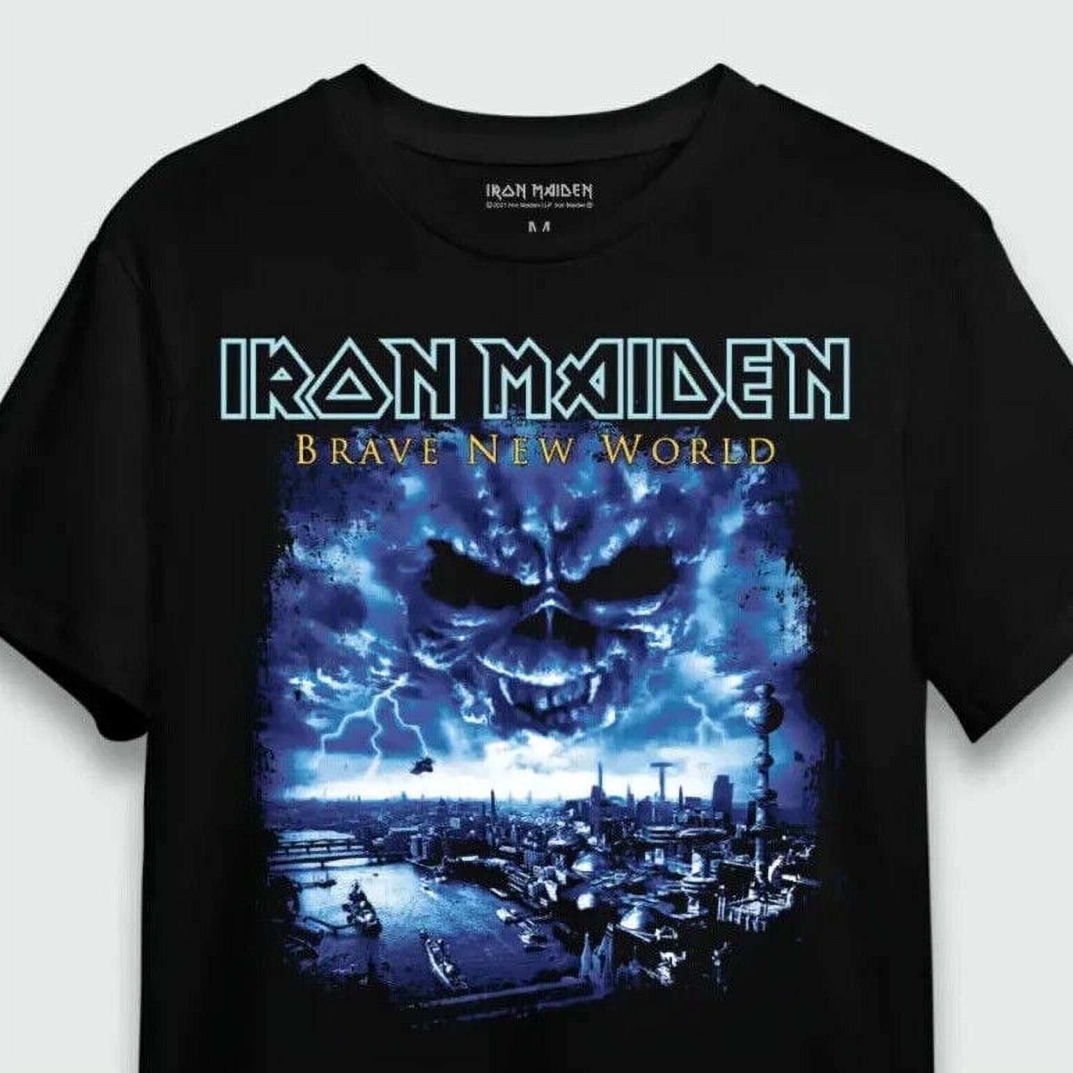 Official Licensed TShirt Iron Maiden Eddie Brave New World (front/back