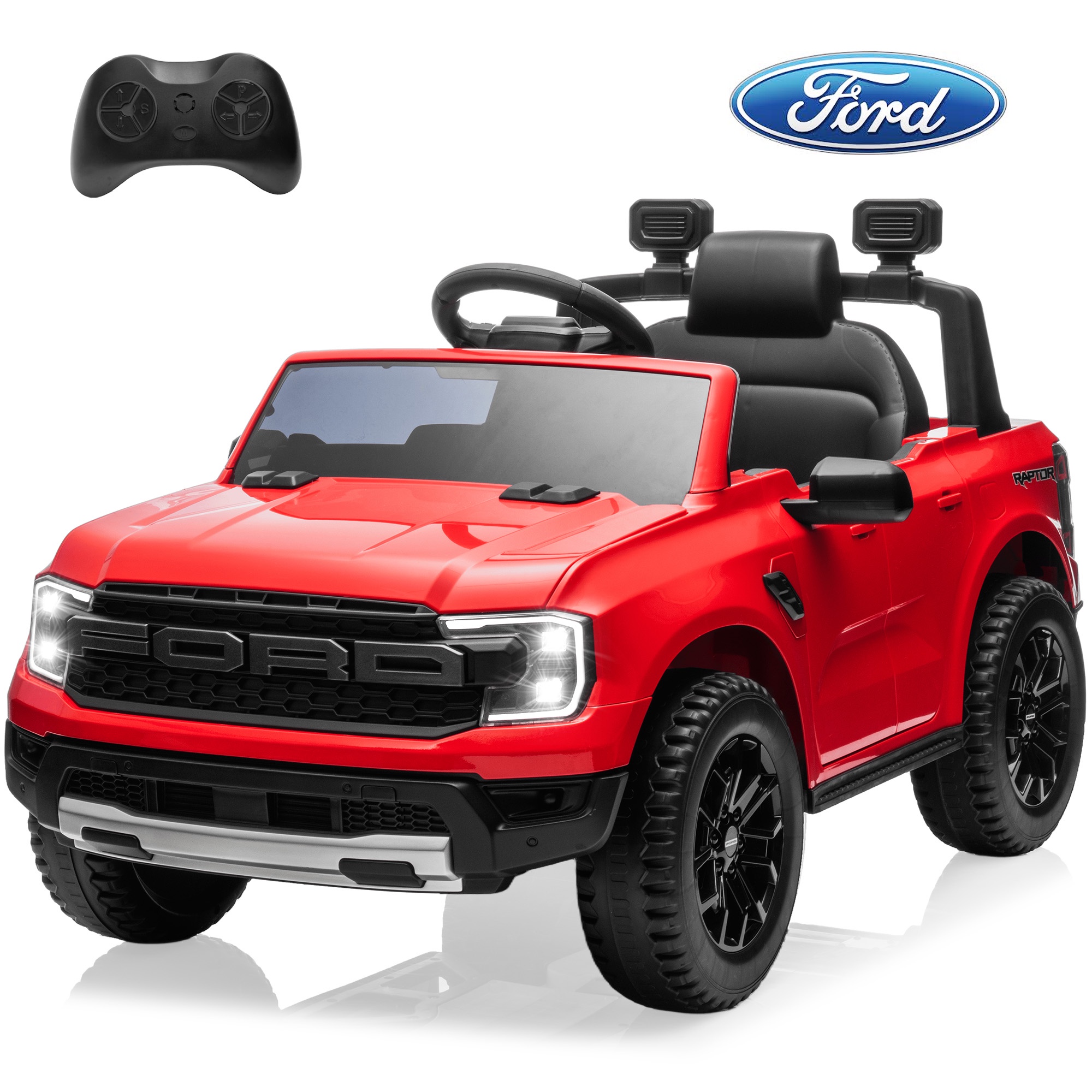 12V Powered Ride on Truck Toys for Kids, Ford Ranger Raptor Ride on ...