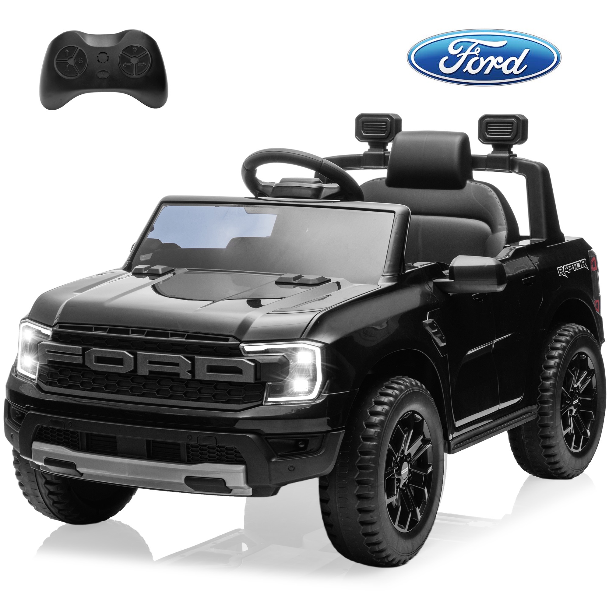 12V Powered Ride on Truck Toys for Kids, Ford Ranger Raptor Ride on ...