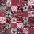 thumbnail image 1 of Official Licensed University of South Carolina Cheater Quilt Printed Cotton Fabric-South Carolina Gamecocks Cotton Fabric with Patchwork Cheater Quilt Print-60” Width, 1 of 1