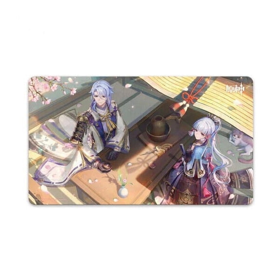 Official Mihoyo Genshin Impact Ayato Ayaka Anime Desk Playmat 40x70cm
