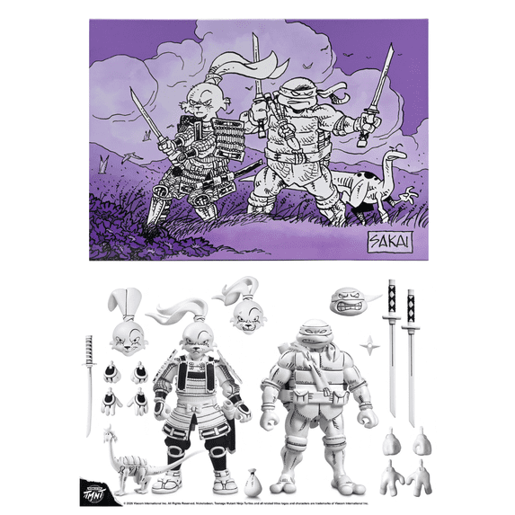 Usagi Yojimbo x TMNT Teenage Mutant Ninja Turtle Leonardo 7" Scale Action Figures Collector Set – Summer Edition