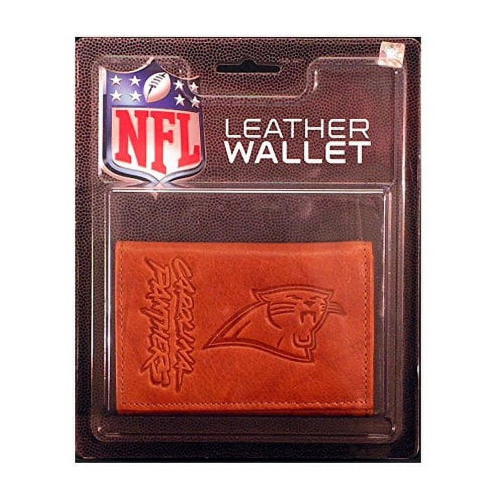 Official NFL Leather Wallet TriFold Embossed Carolina Panthers