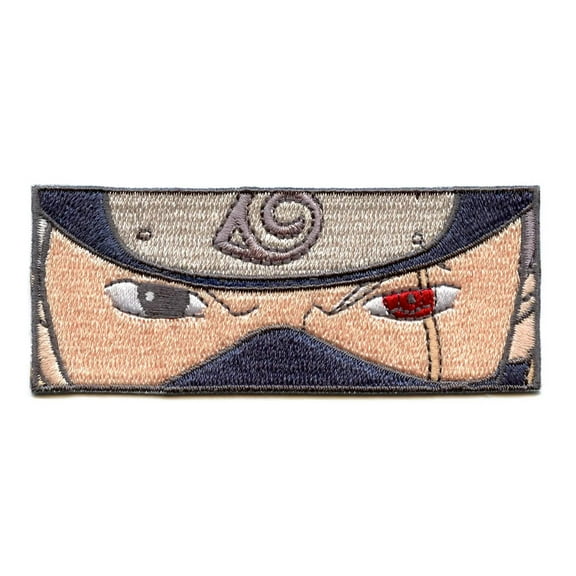 Official Naruto Patch Kakashi Hatake Eyes Embroidered Iron On
