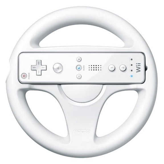 Pre-Owned Wheel Controller for Nintendo Wii, White, RVLAHA, 00045496890216