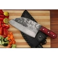 thumbnail image 1 of Official Original Serbian Kitchen Hand Forged Chef Knife with Leather Sheath - Made in Almazan Spain, 1 of 6