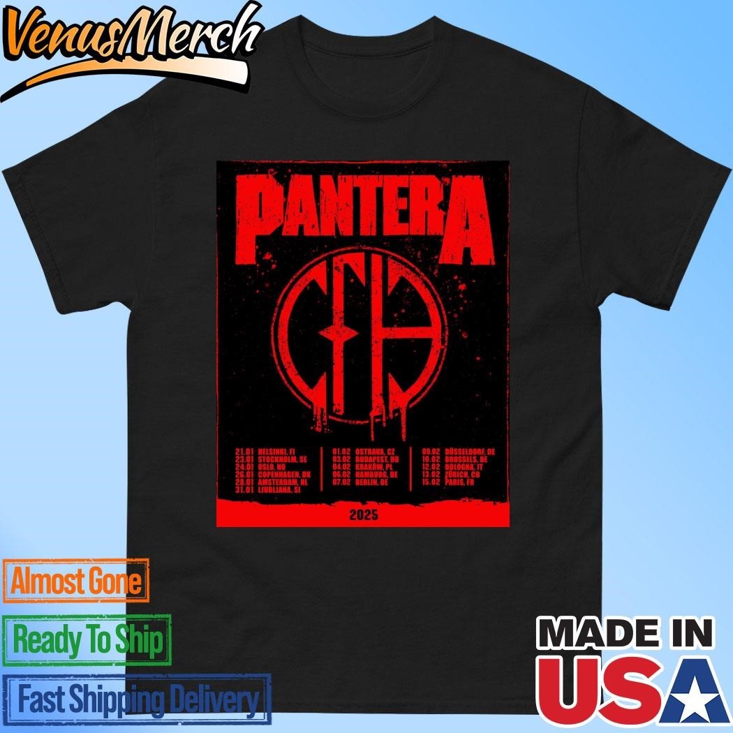 Official Pantera Eu Tour 2025 Schedule List Date Shirt