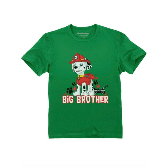 Official Paw Patrol Marshall Big Brother Toddler Kids T-Shirt 3T Green