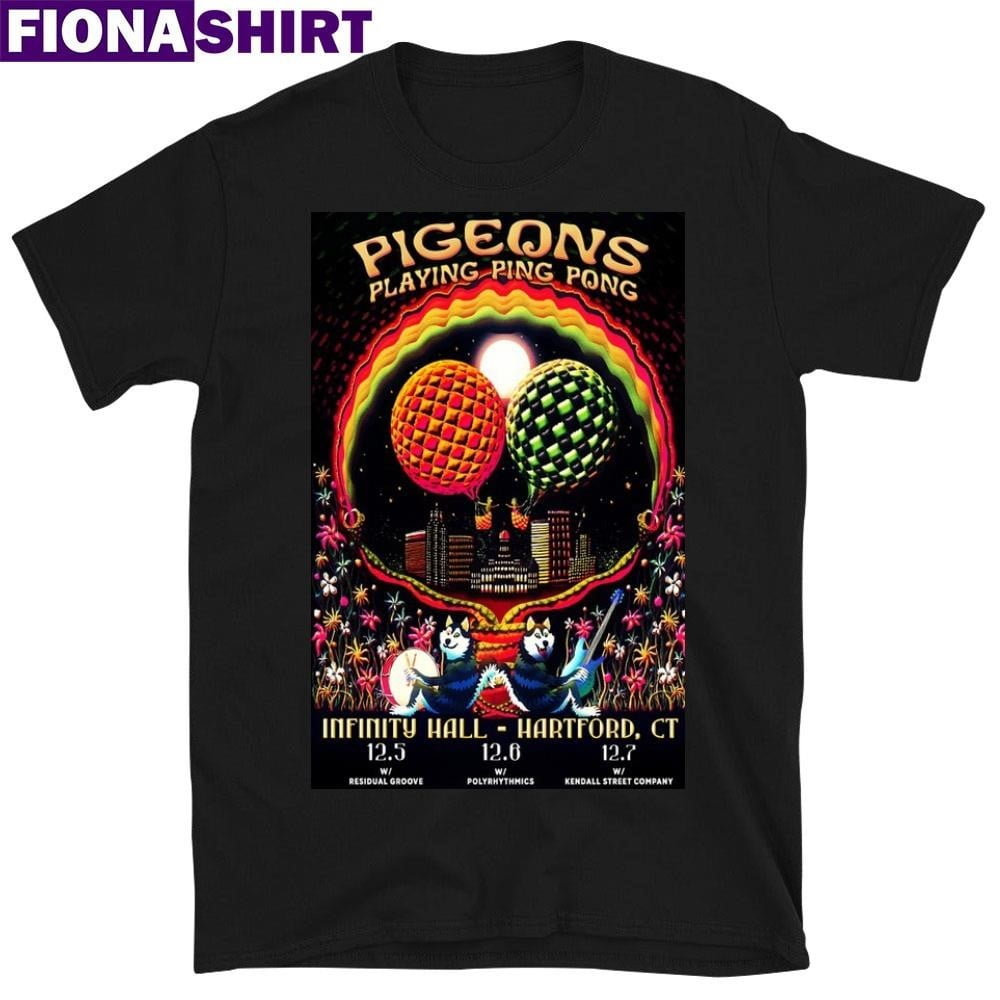 Official Pigeons Playing Ping Pong Hartford Ct December 57 2024 Poster