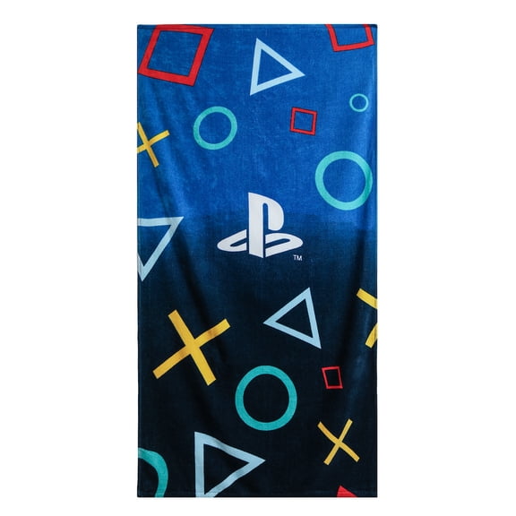 Official PlayStation Towel | Super Soft Feel PS5 Gaming Design | Perfect For Home Bath Beach & Swimming Pool | One Size 30 x 59 | 100% Cotton