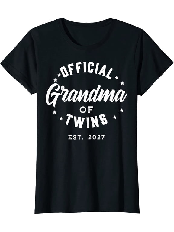 Official Promoted to Grandma of Twins 2027 Baby Announcement T-Shirt