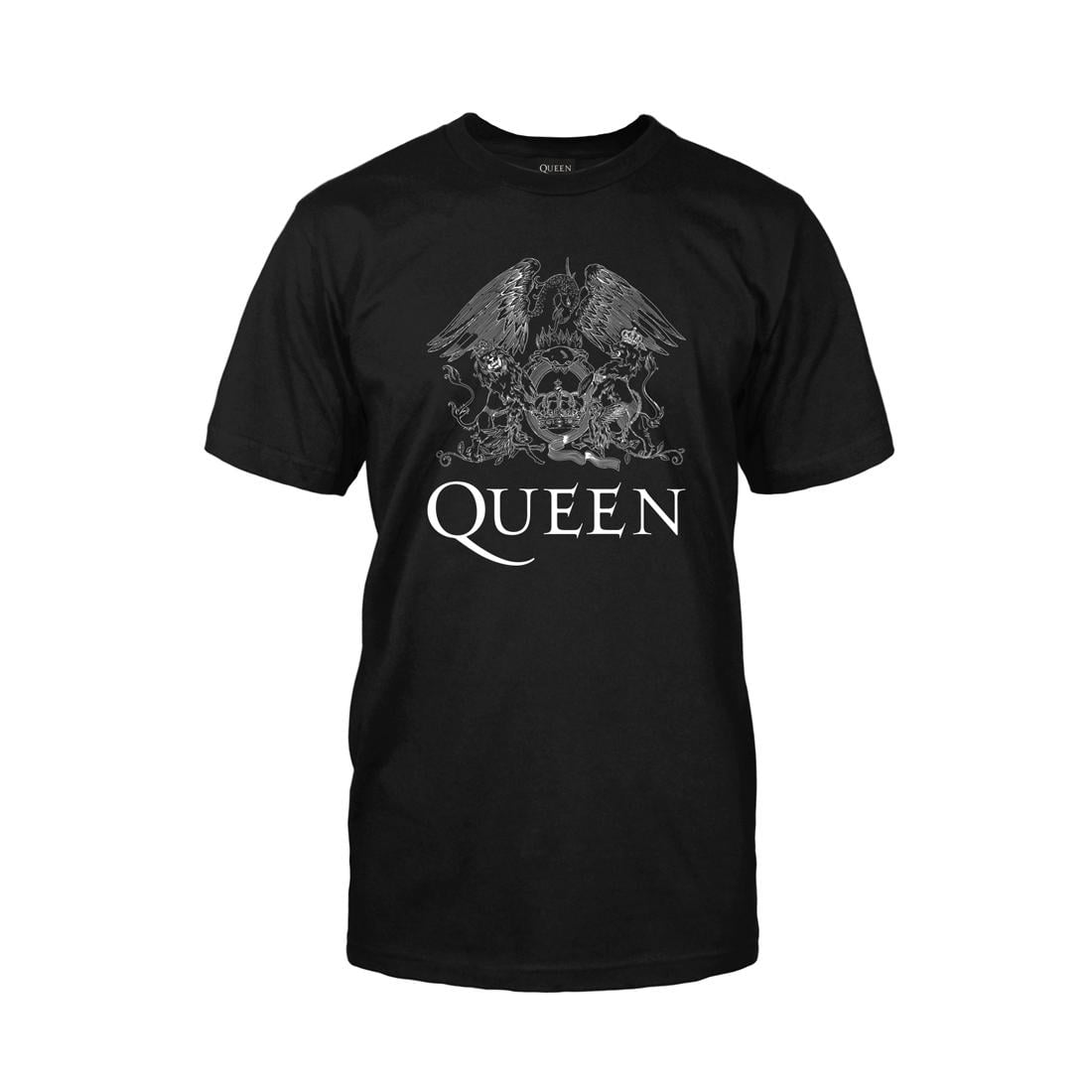 Official Queen Band Black Unisex Short Graphic Tee Sleeve Crest Logo