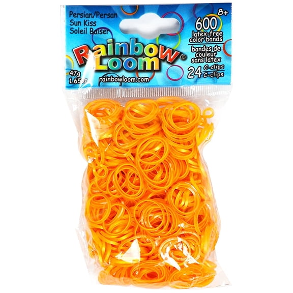 Official Rainbow Loom 600 Persian Sun Kiss Refill Bands w/ C Clip