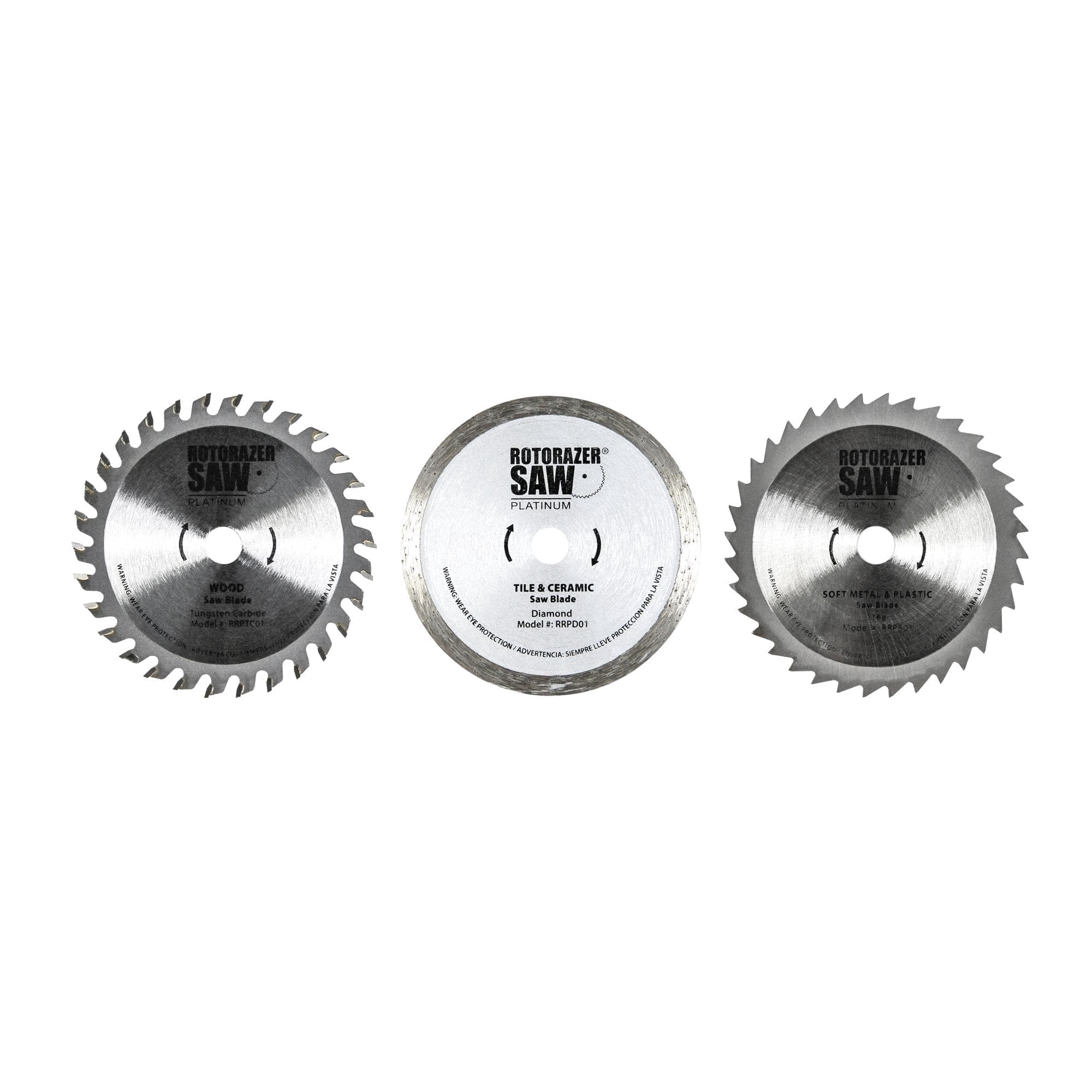 Rotorazer Saw Official Platinum Replacement Blades (Green/Yellow/Red Platinum Rotorazer and Yellow Basic Model) As Seen on TV,Set of 3