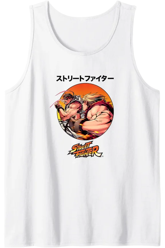 Official Ryu And Ken Battle Tank Top Size S-3XL