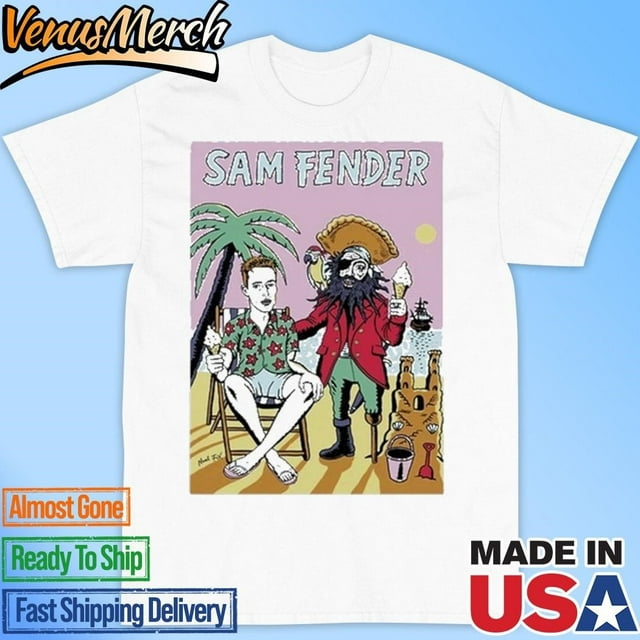 Official Sam Fender Beach Pirate White 2024 Shirt - Walmart.com