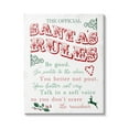 thumbnail image 1 of Official Santa's Rules Christmas List Holiday Graphic Art Gallery Wrapped Canvas Print Wall Art, 1 of 7