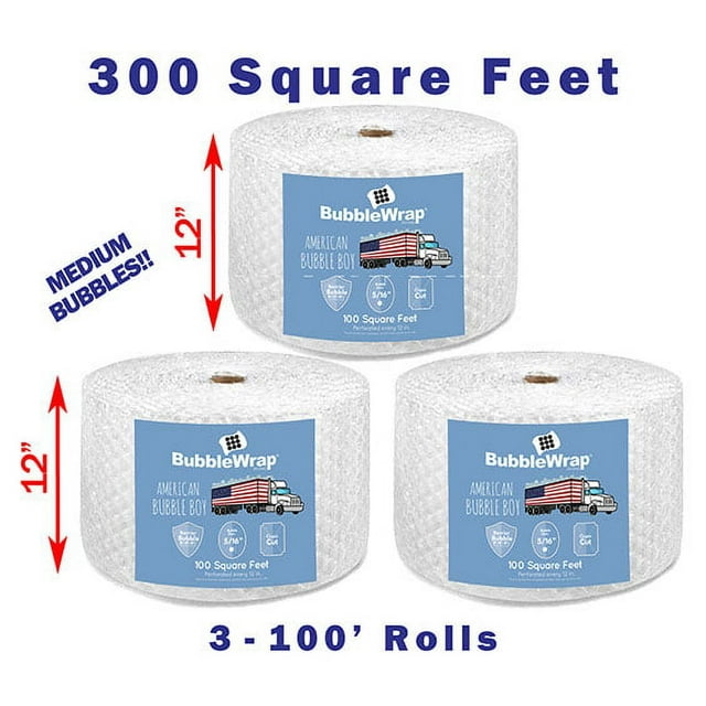 Official Sealed Air Bubble Wrap American Bubble Boy (300' Medium (5/