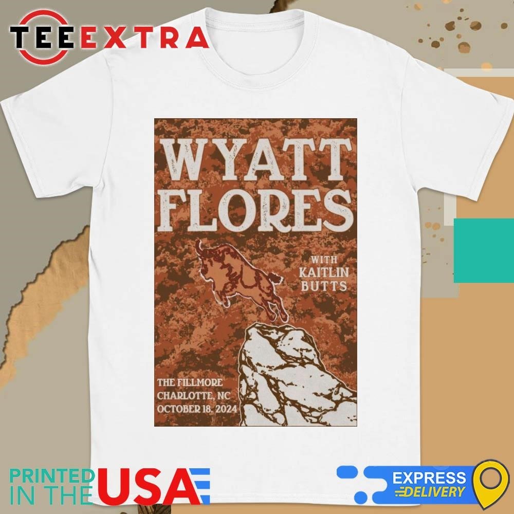 Official Show Wyatt Flores Poster The Fillmore Charlotte Nc Oct 18 2024