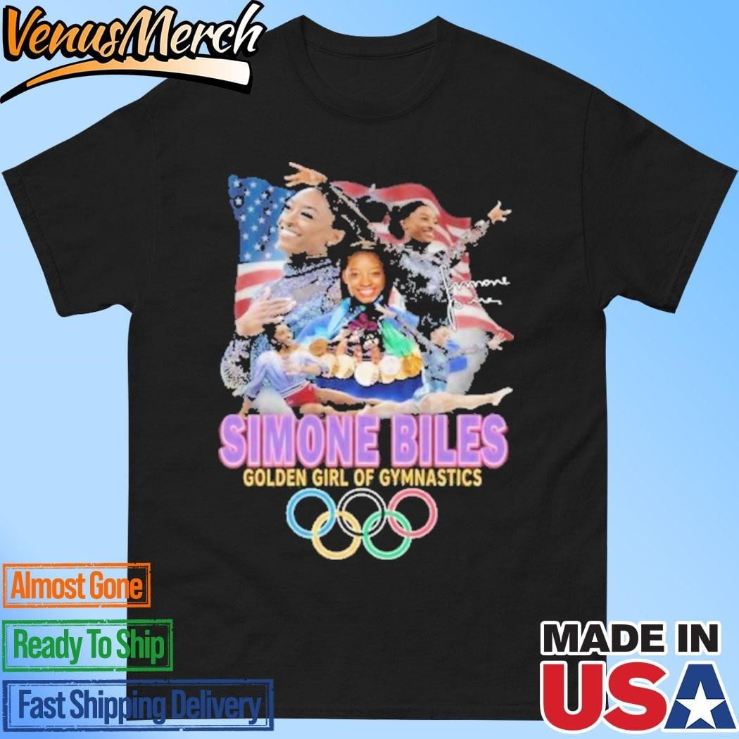 Official Simone Biles Golden Girl Of Gymnastics Tshirt